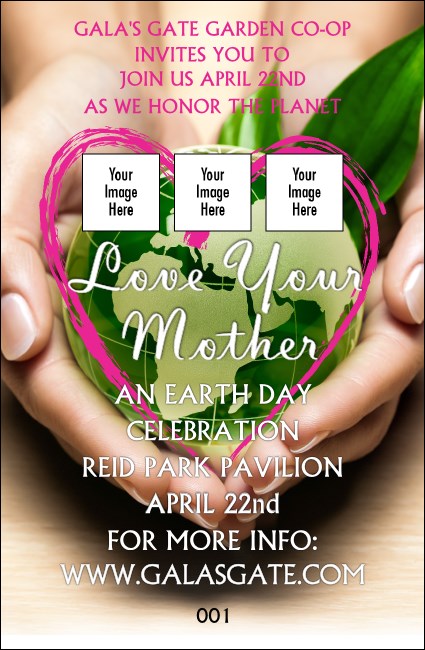 Earth Day Heart Drink Ticket Product Front