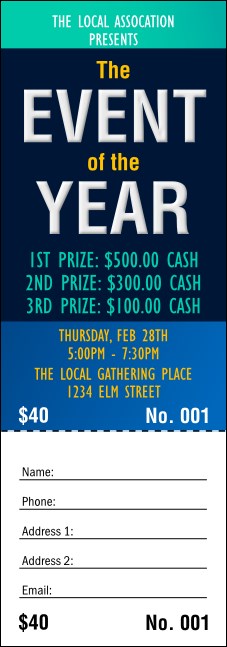 All Purpose Bright Raffle Ticket Product Front