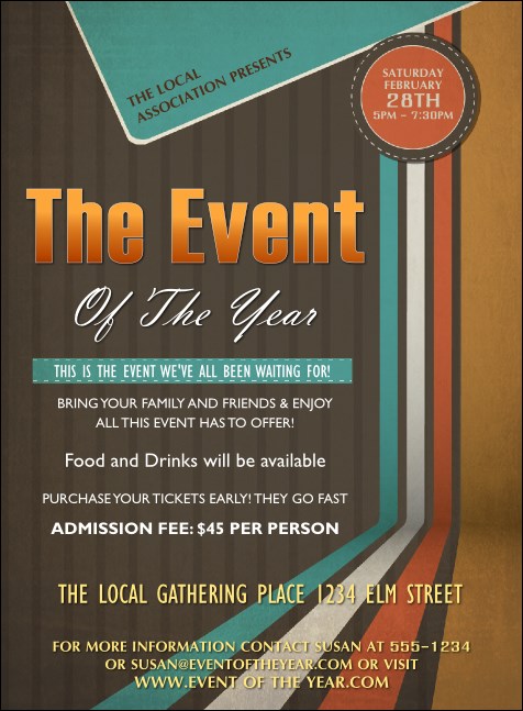 All Purpose Retro Invitation Product Front