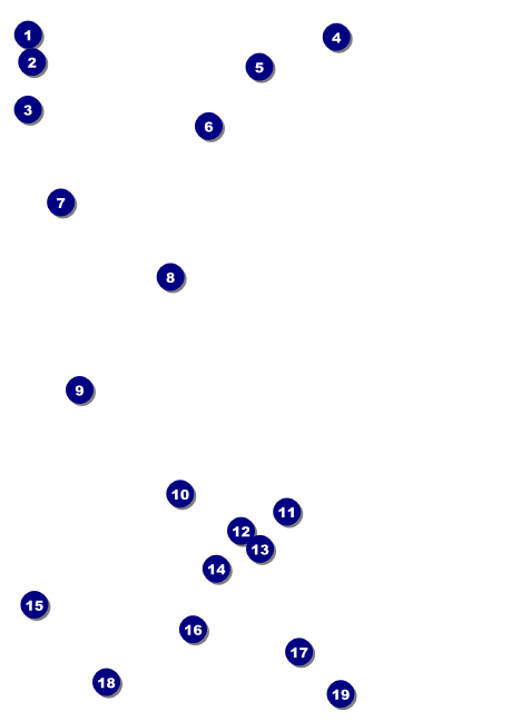 Orange Geometric Postcard Front Field Markers