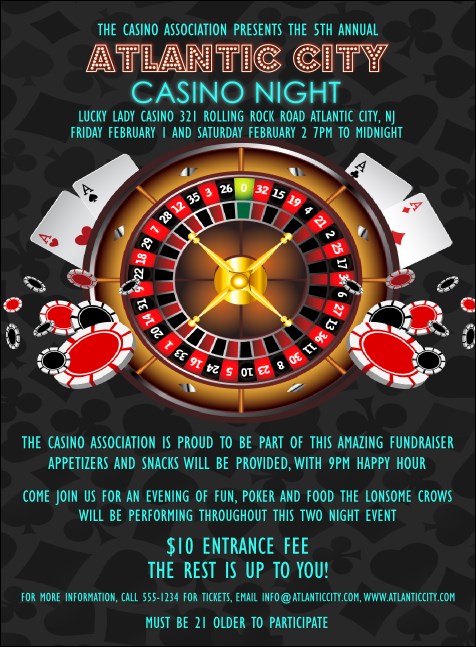 Casino Invitation Product Front