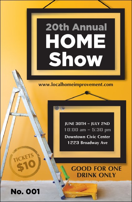 Home Makeover Drink Ticket Product Front