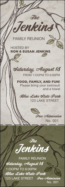 Reunion Event Ticket Product Front