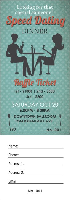 Speed Dating Raffle Ticket