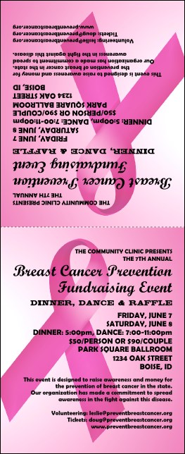 Pink Ribbon Table Tent Product Front