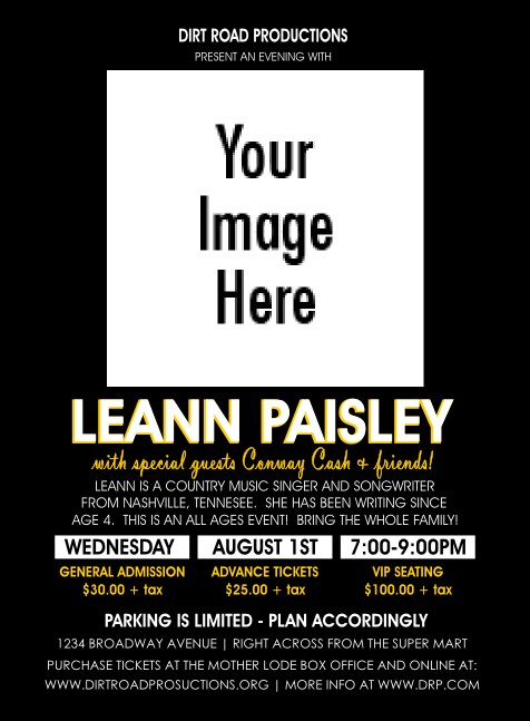 Your Photo Concert (Yellow) Invitation Product Front