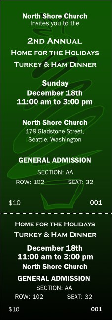 Christmas Tree 002 Reserved Event Ticket Product Front