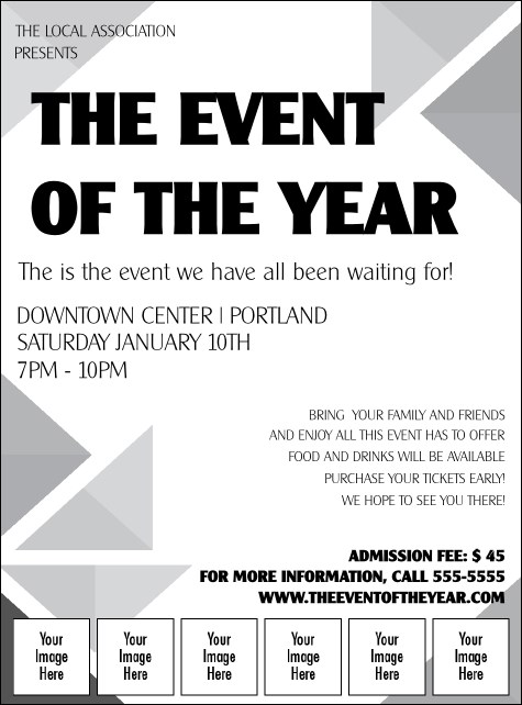 All Purpose Triangles Black and White Image Flyer Product Front