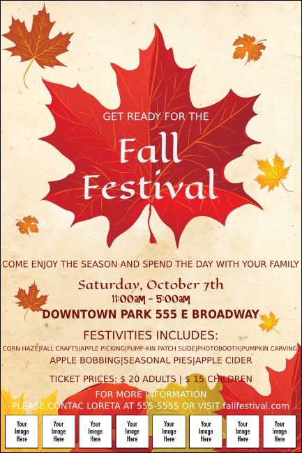 Fall Leaves Image Poster Product Front