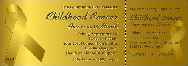 Childhood Cancer Awareness Month Event Ticket Product Front