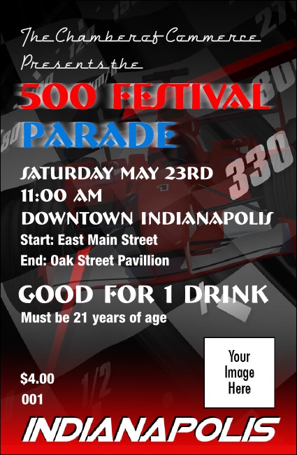 Indianapolis Drink Ticket Product Front