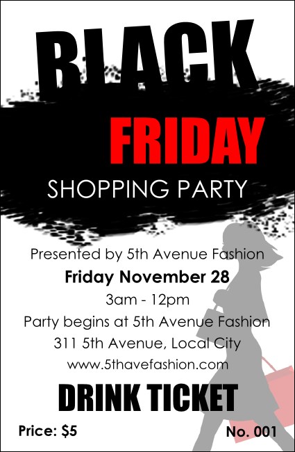 Black Friday 2016 Drink Ticket Product Front