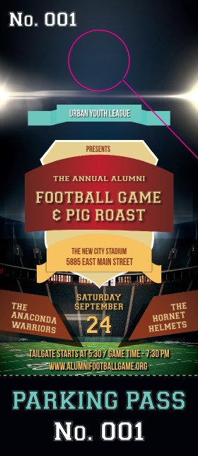 Football Lights Hang Tag Product Front