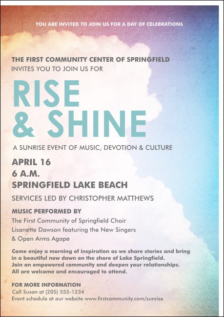 Clouds Postcard Mailer Product Front