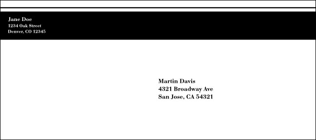 Black Stripe #9 Envelope