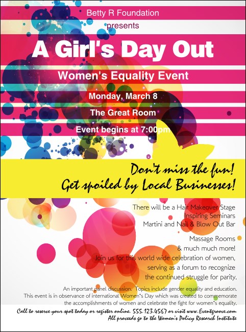 Women's Expo Abstract Flyer Product Front