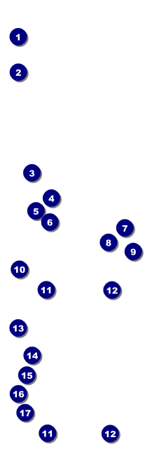 Indian Music Blue Event Ticket Front Field Markers