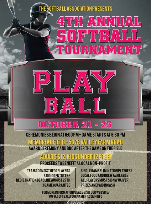 Softball Challenge Flyer