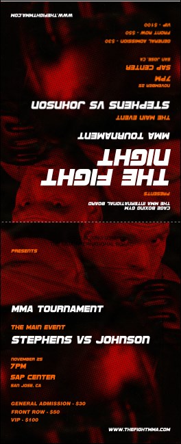 MMA The Fight Night Table Tent