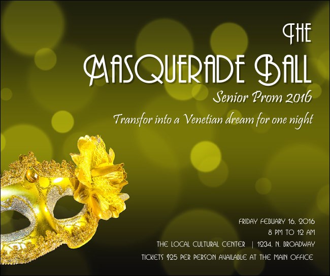 Masquerade Ball 2 Facebook Post