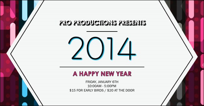 Year Neon Lights Facebook Ad