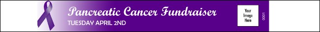 Purple Ribbon Premium Synthetic Wristband Product Front