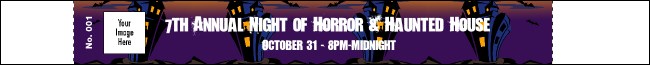 Haunted House Premium Synthetic Colored Wristband Product Front