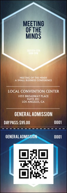 Faded Colors QR Event Ticket