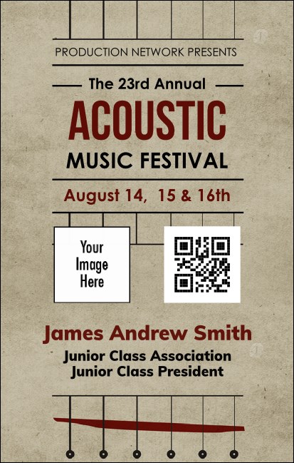 Acoustic Strings VIP Event Badge Medium Product Front