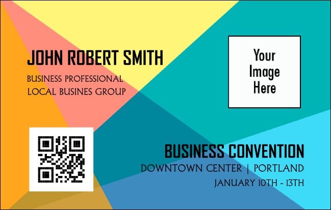 All Purpose Colorful Abstract VIP Event Badge Medium Product Front