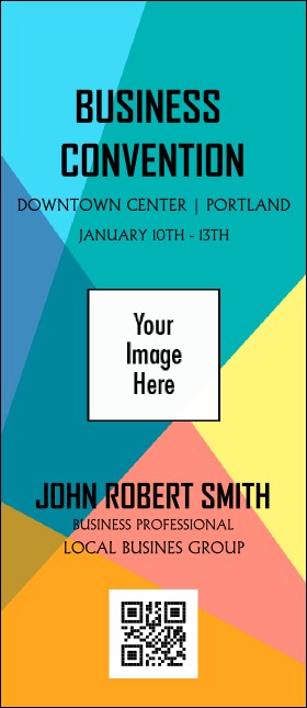 All Purpose Colorful Abstract VIP Event Badge Large Product Front