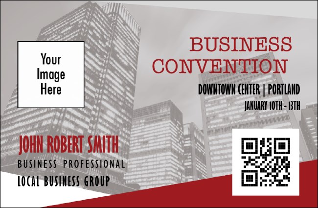 All Purpose Grey Buildings VIP Event Badge Small