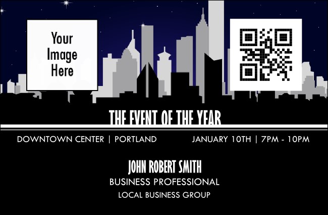 All Purpose Night Skyline VIP Event Badge Small