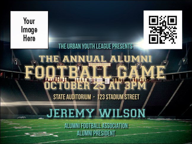 Football Lights Economy Event Badge Product Front