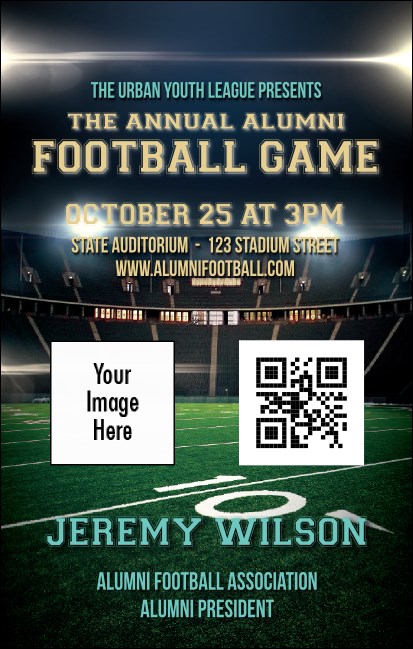 Football Lights VIP Event Badge Medium Product Front