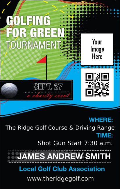 Golf Water Hazard VIP Event Badge Medium