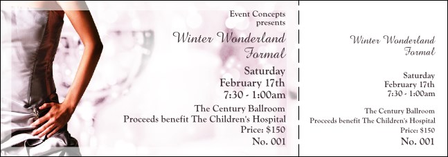 Dinner Dance Event Ticket Product Front