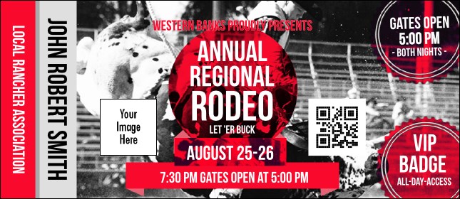 Modern Rodeo VIP Event Badge Large Product Front