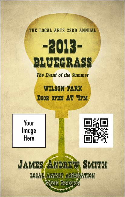 Banjo and  Guitar VIP Event Badge Medium