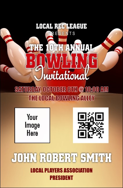 Bowling League VIP Event Badge Small