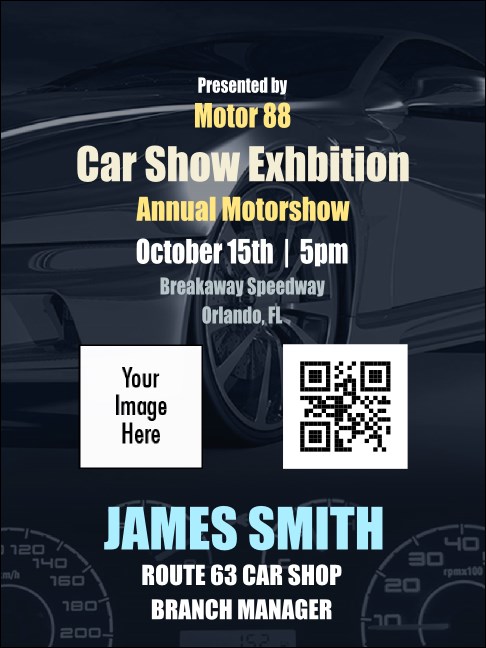 Car Show Speed Dial Economy Event Badge Product Front