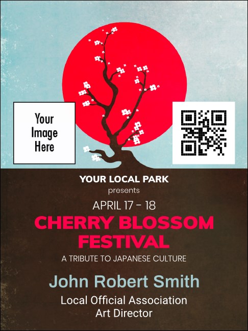 Cherry Blossom Circle Economy Event Badge Product Front