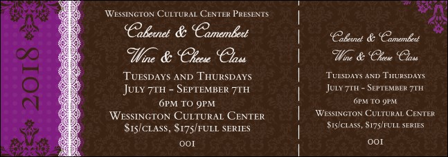 Year Fancy Event Ticket Product Front