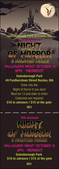 Costume Kids Event Ticket Product Front