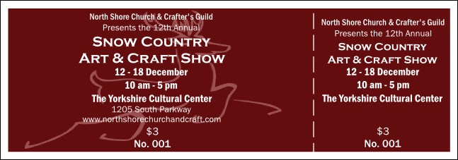 Christmas Reindeer General Admission Ticket 002 Product Front