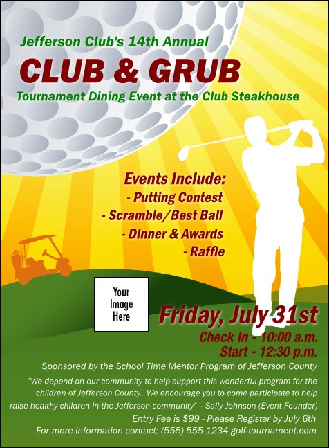 Golf Backswing Invitation Product Front