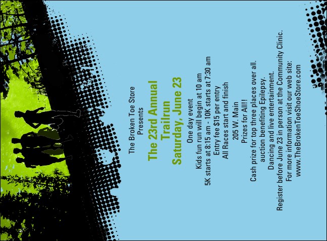 Trail Running Race Invitation Product Front