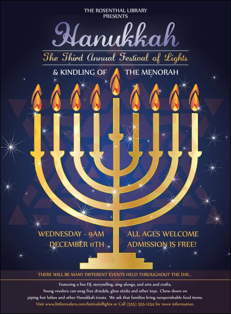 Hanukkah Menorah Invitation Product Front