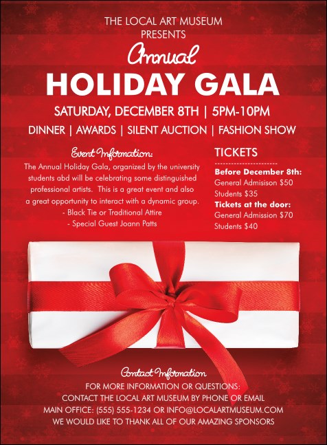 Holiday Gift Invitation Product Front