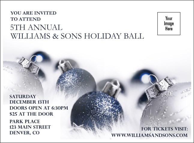 Christmas Ornament Invitation Product Front